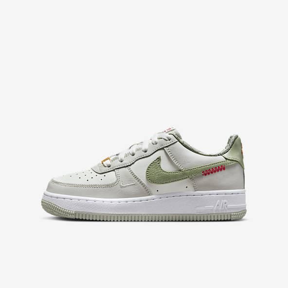 Kids White Air Force 1 Shoes. Nike